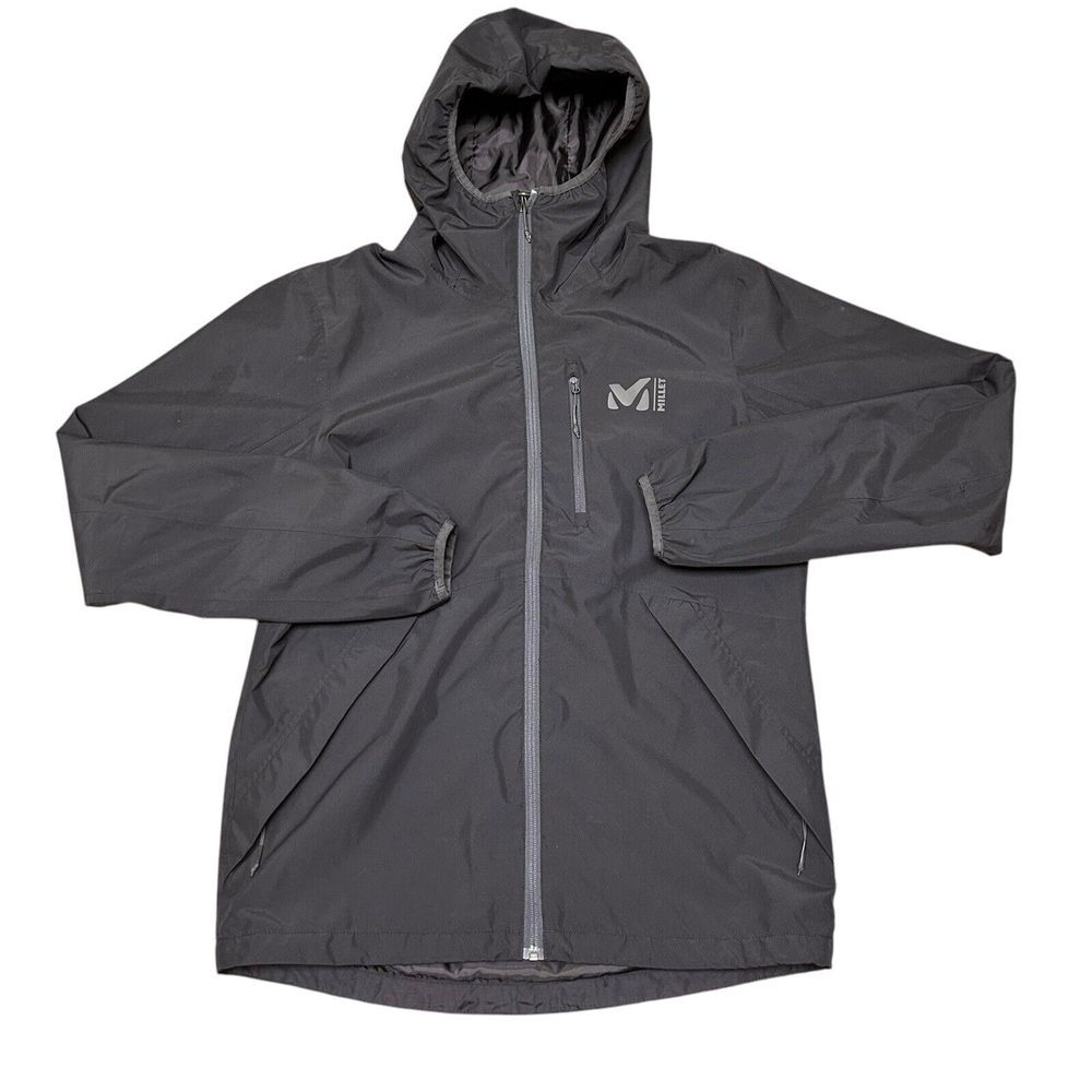 Millet Windstopper Mens Black Zipped Pocket Hooded Full-Zip Jacket Size Small‎